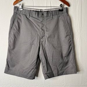 Callaway Grey Striped 100%Polyester Golf Shorts Size 32